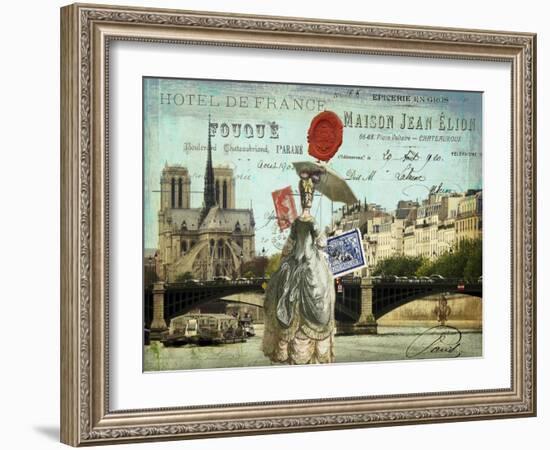 Postcards of Paris VI-Sandy Lloyd-Framed Art Print