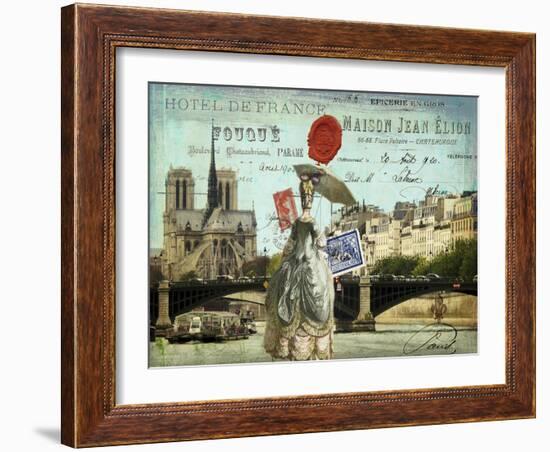 Postcards of Paris VI-Sandy Lloyd-Framed Art Print