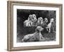 Postchaise Pluto One of Mrs Rowberry's Bitches with Her Puppies in a Basket-Thomas Fall-Framed Photographic Print