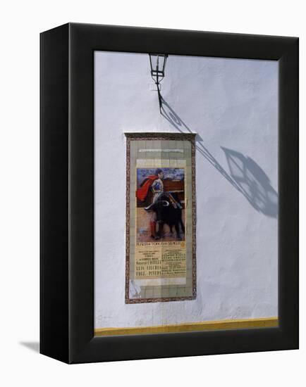 Poster Adveritising a Bull Fight on the Exterior of the Bull Ring, Plaza De Torres De La Maestranza-Ian Aitken-Framed Premier Image Canvas