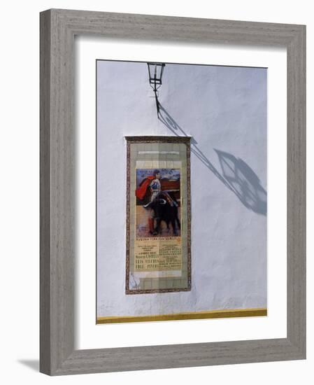 Poster Adveritising a Bull Fight on the Exterior of the Bull Ring, Plaza De Torres De La Maestranza-Ian Aitken-Framed Photographic Print