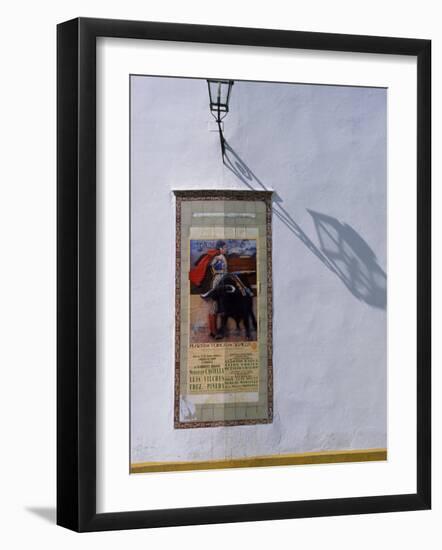 Poster Adveritising a Bull Fight on the Exterior of the Bull Ring, Plaza De Torres De La Maestranza-Ian Aitken-Framed Photographic Print