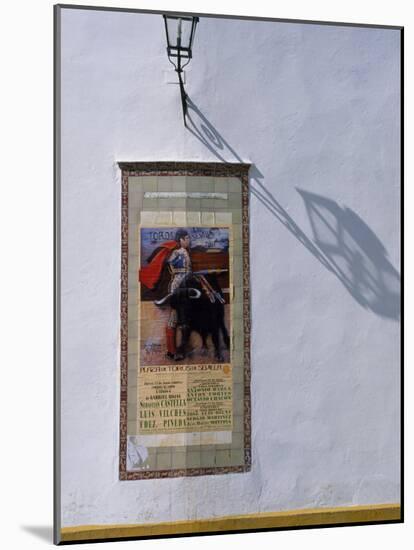 Poster Adveritising a Bull Fight on the Exterior of the Bull Ring, Plaza De Torres De La Maestranza-Ian Aitken-Mounted Photographic Print