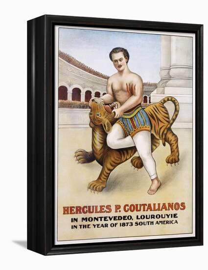 Poster Advertisement for Hercules P. Coutalianos-null-Framed Premier Image Canvas