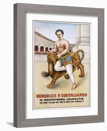 Poster Advertisement for Hercules P. Coutalianos-null-Framed Giclee Print