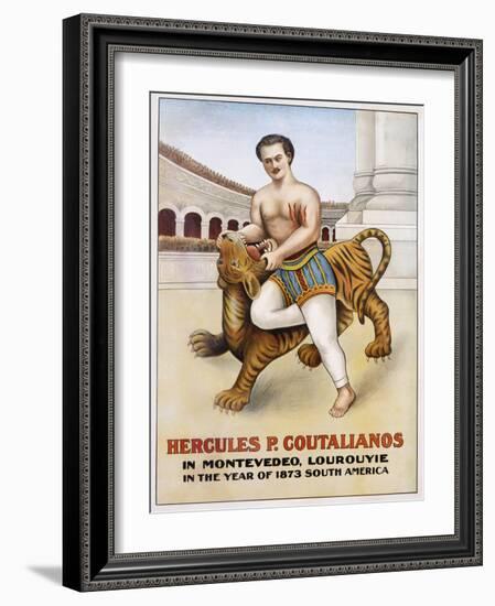 Poster Advertisement for Hercules P. Coutalianos-null-Framed Giclee Print