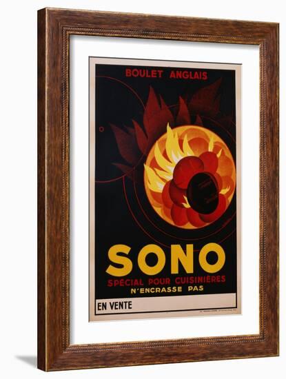 Poster Advertisement for Sono Kitchen Stove Fuel-null-Framed Giclee Print