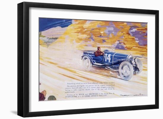 Poster Advertising a Ballot 2 Litre Sports Car-null-Framed Giclee Print