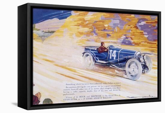 Poster Advertising a Ballot 2 Litre Sports Car-null-Framed Premier Image Canvas