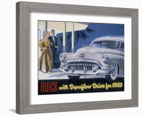 Poster Advertising a Buick, 1952-null-Framed Giclee Print