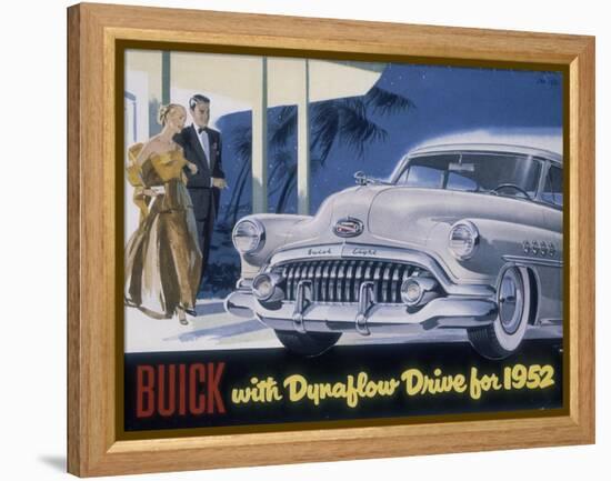 Poster Advertising a Buick, 1952-null-Framed Premier Image Canvas