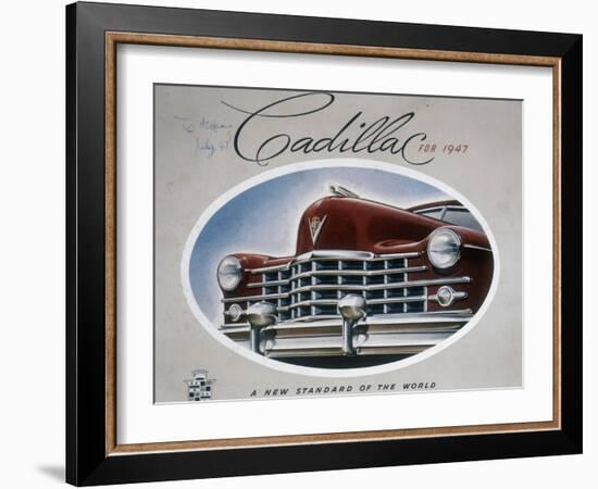 Poster Advertising a Cadillac, 1947-null-Framed Giclee Print