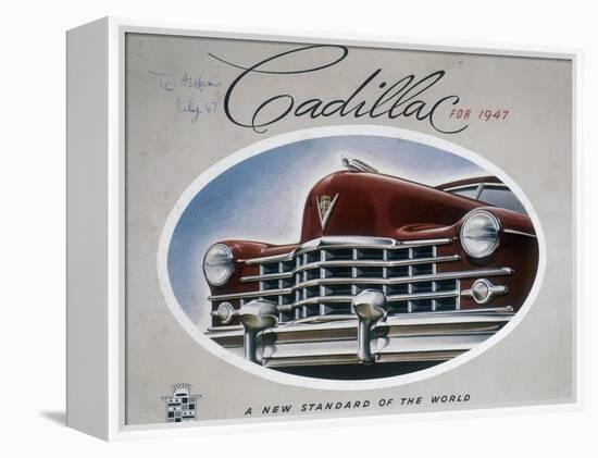 Poster Advertising a Cadillac, 1947-null-Framed Premier Image Canvas