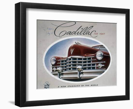 Poster Advertising a Cadillac, 1947-null-Framed Giclee Print