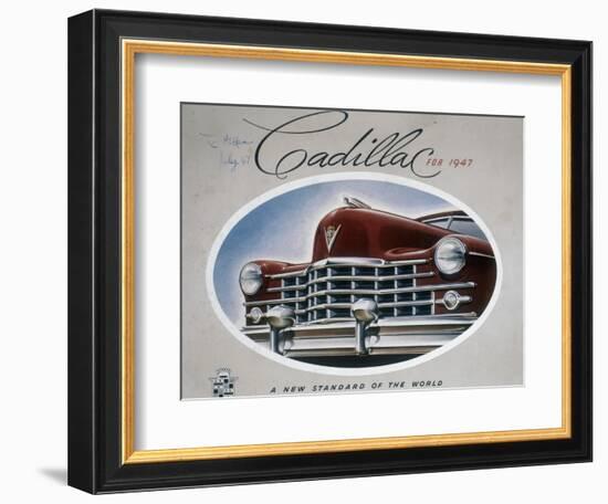 Poster Advertising a Cadillac, 1947-null-Framed Giclee Print