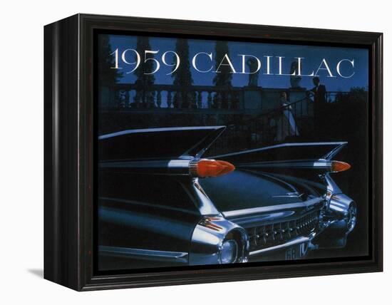 Poster Advertising a Cadillac, 1959-null-Framed Premier Image Canvas