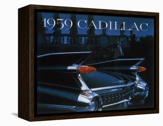 Poster Advertising a Cadillac, 1959-null-Framed Premier Image Canvas