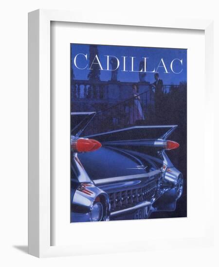 Poster Advertising a Cadillac, 1959-null-Framed Giclee Print