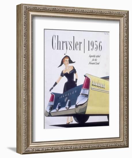 Poster Advertising a Chrysler, 1956-null-Framed Giclee Print