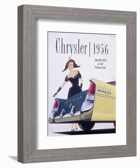 Poster Advertising a Chrysler, 1956-null-Framed Giclee Print