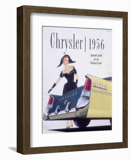 Poster Advertising a Chrysler, 1956-null-Framed Giclee Print