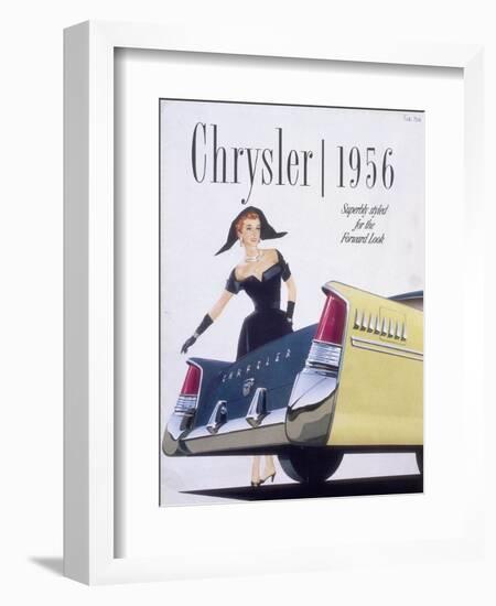 Poster Advertising a Chrysler, 1956-null-Framed Giclee Print