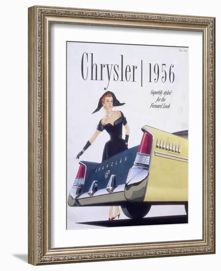 Poster Advertising a Chrysler, 1956-null-Framed Giclee Print