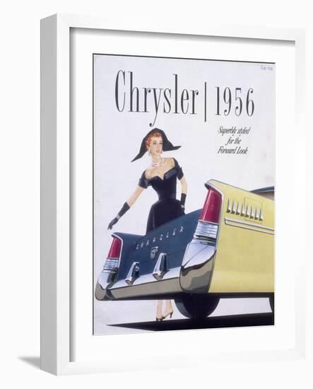 Poster Advertising a Chrysler, 1956-null-Framed Giclee Print