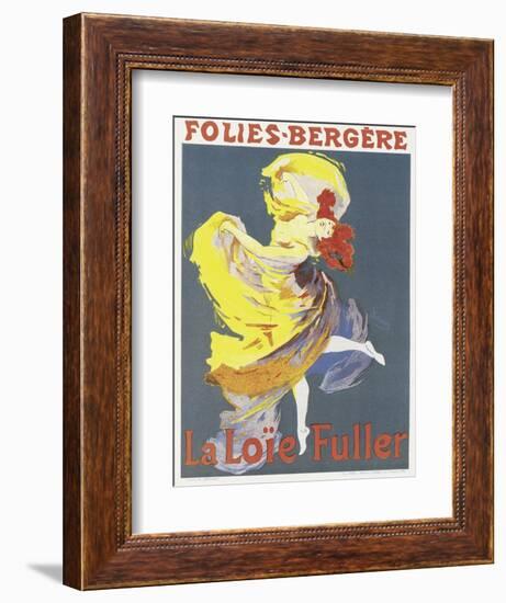 Poster Advertising a Dance Performance by Loie Fuller at the Folies-Bergere-Jules Chéret-Framed Giclee Print