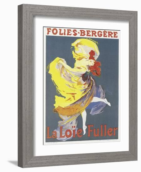 Poster Advertising a Dance Performance by Loie Fuller at the Folies-Bergere-Jules Chéret-Framed Giclee Print