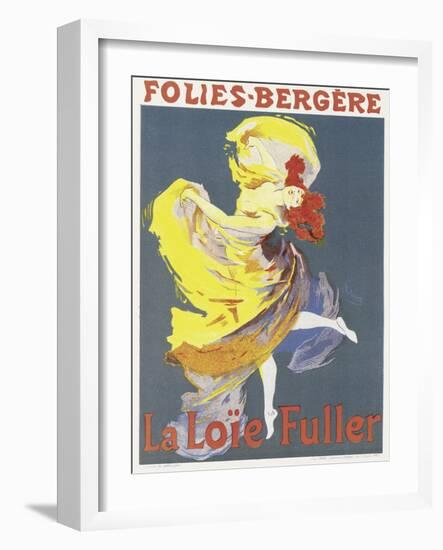 Poster Advertising a Dance Performance by Loie Fuller at the Folies-Bergere-Jules Chéret-Framed Giclee Print