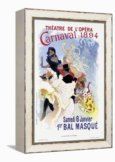 Poster Advertising a Masked Ball and Carnival, at the Theatre De L'Opera, 1894-Jules Chéret-Framed Premier Image Canvas