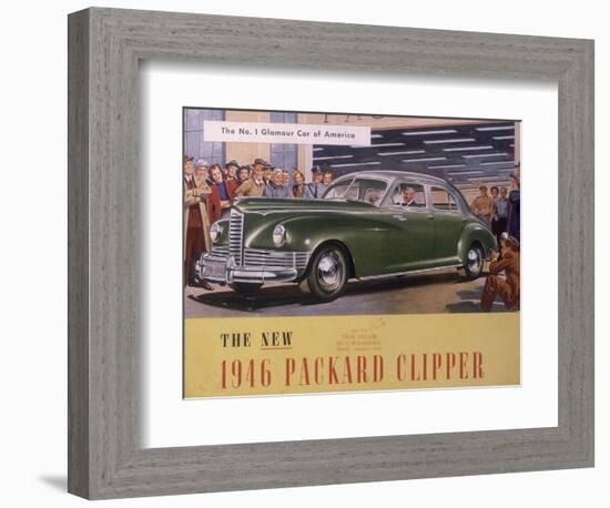 Poster Advertising a Packard Clipper, 1946-null-Framed Giclee Print