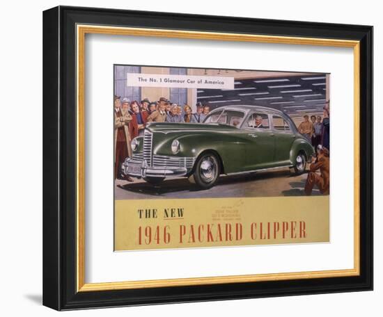 Poster Advertising a Packard Clipper, 1946-null-Framed Giclee Print