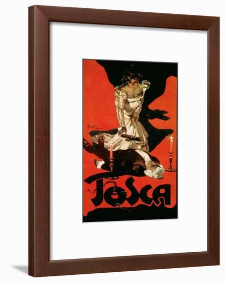 Poster Advertising a Performance of Tosca, 1899-Adolfo Hohenstein-Framed Giclee Print