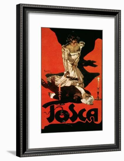 Poster Advertising a Performance of Tosca, 1899-Adolfo Hohenstein-Framed Giclee Print