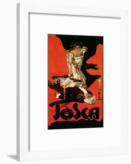 Poster Advertising a Performance of Tosca, 1899-Adolfo Hohenstein-Framed Giclee Print