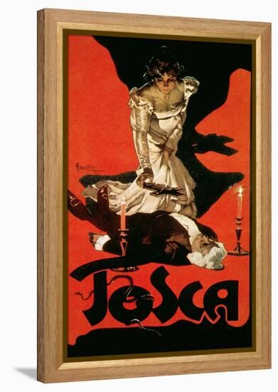 Poster Advertising a Performance of Tosca, 1899-Adolfo Hohenstein-Framed Premier Image Canvas