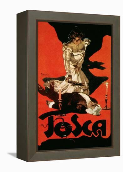 Poster Advertising a Performance of Tosca, 1899-Adolfo Hohenstein-Framed Premier Image Canvas