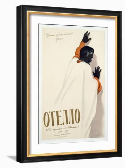 Poster Advertising a Production of 'Othello', 1956-null-Framed Giclee Print