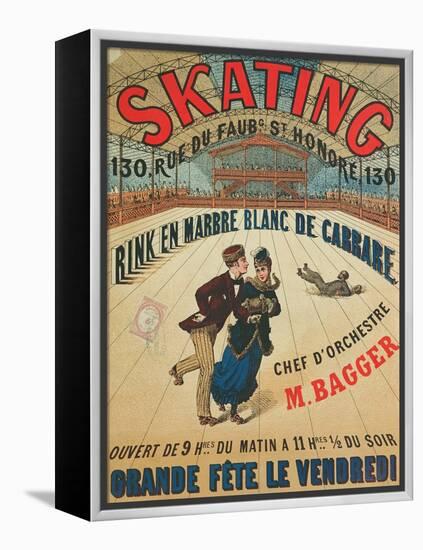 Poster Advertising a Roller Skating Rink in Paris, 1905-null-Framed Premier Image Canvas