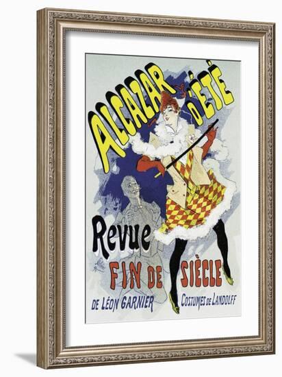 Poster Advertising a Show-Jules Chéret-Framed Giclee Print