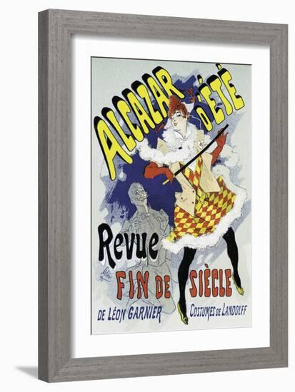 Poster Advertising a Show-Jules Chéret-Framed Giclee Print