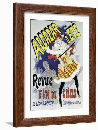 Poster Advertising a Show-Jules Chéret-Framed Giclee Print