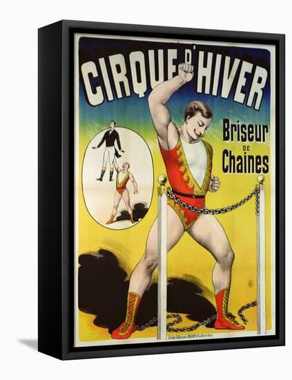 Poster Advertising a Strongman at the 'Cirque D'Hiver'-null-Framed Premier Image Canvas
