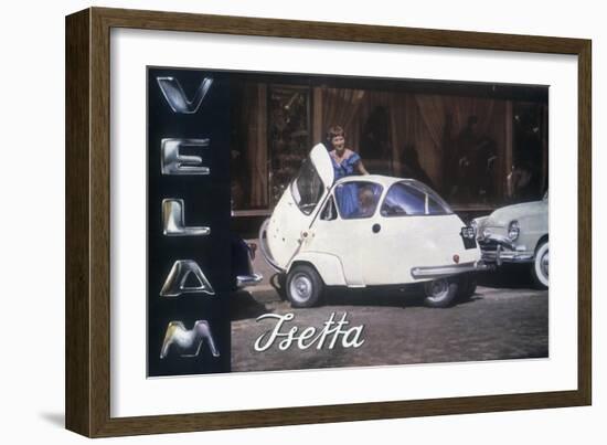 Poster Advertising a Velam Isetta Car, 1957-null-Framed Giclee Print