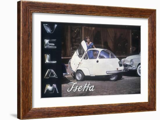 Poster Advertising a Velam Isetta Car, 1957-null-Framed Giclee Print