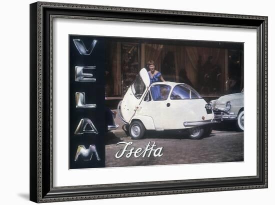 Poster Advertising a Velam Isetta Car, 1957-null-Framed Giclee Print