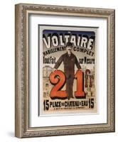Poster Advertising 'A Voltaire', C.1877-Jules Chéret-Framed Giclee Print