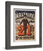 Poster Advertising 'A Voltaire', C.1877-Jules Chéret-Framed Giclee Print